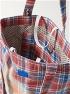 ACNE STUDIOS - Printed Checked Cotton-Flannel Tote Bag