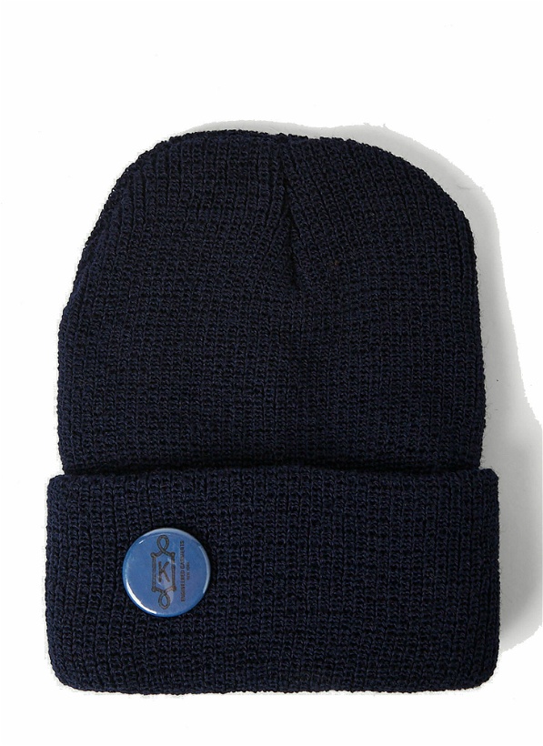Photo: Badge Beanie Hat in Blue