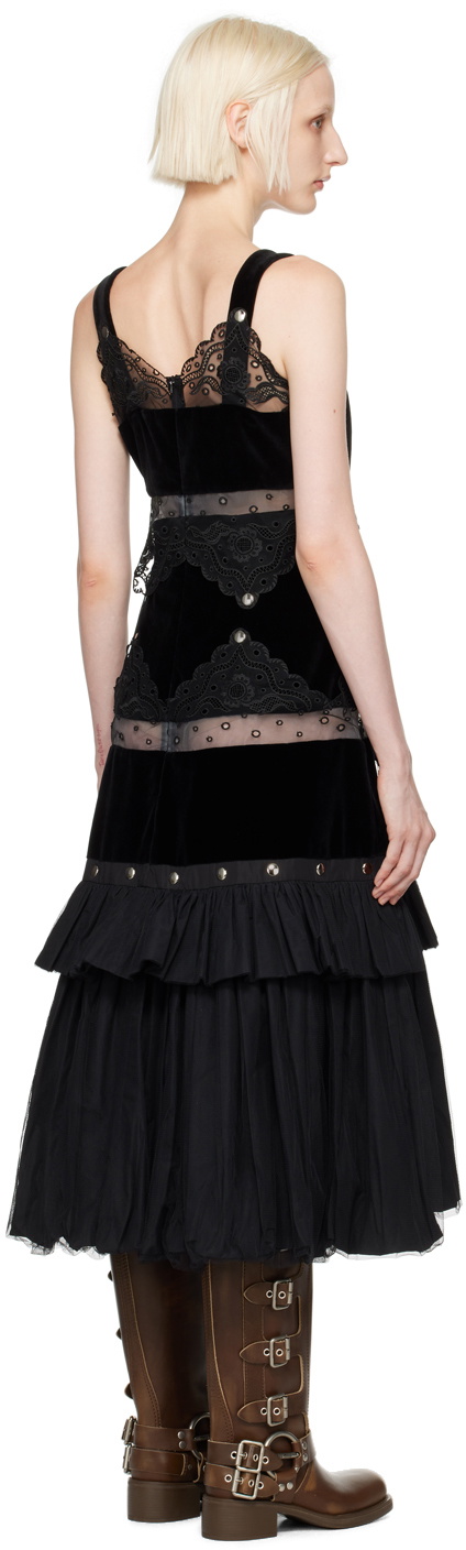 Chopova Lowena Black Combo Midi Dress