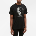 Alexander McQueen Men's Skull Print Logo T-Shirt in Black/Silver