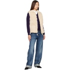 Moncler Beige Wool & Cashmere Blend Down Vest