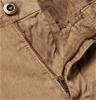 Incotex - Slim-Fit Herringbone Stretch Linen and Cotton-Blend Trousers - Tan