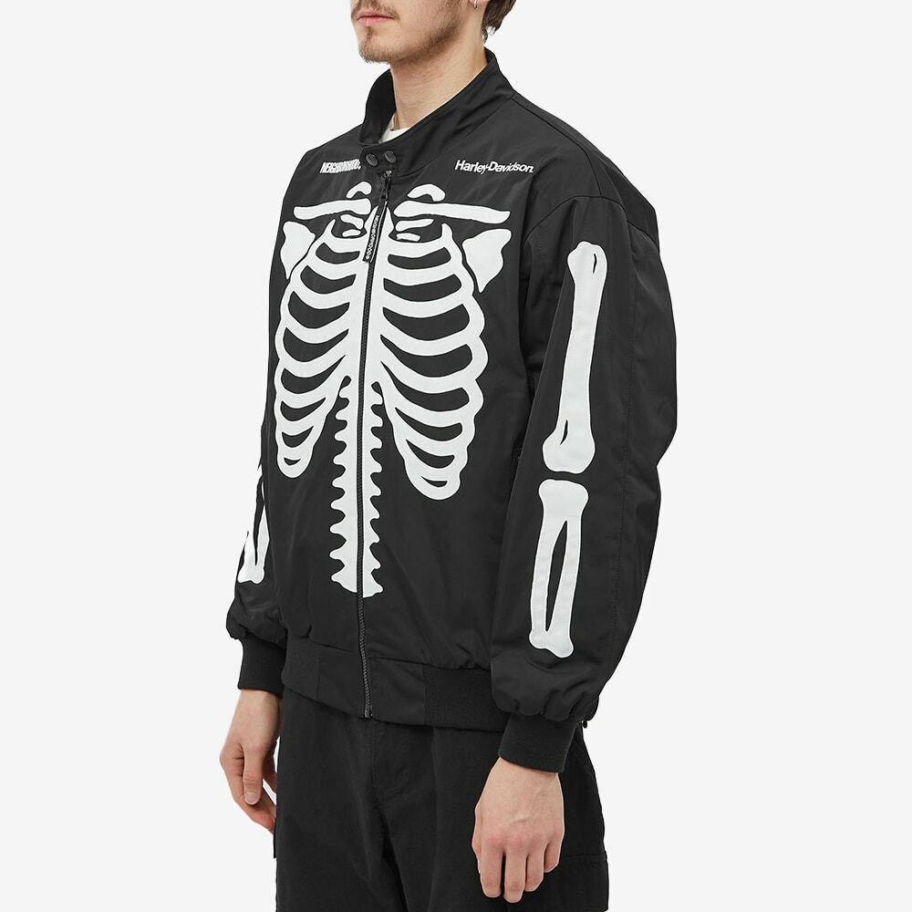 Neighborhood x Harley Davidson Racing Bones Jacket in Black/White