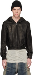Rick Owens Black EDFU Leather Jacket
