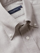 Thom Sweeney - Button-Down Collar Cotton and Cashmere-Blend Shirt - Gray