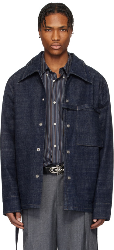 Photo: NULLUS SSENSE Exclusive Blue Rope Selvedge Denim Jacket