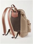 Ralph Lauren Purple label - Welington Leather-Trimmed Canvas Backpack