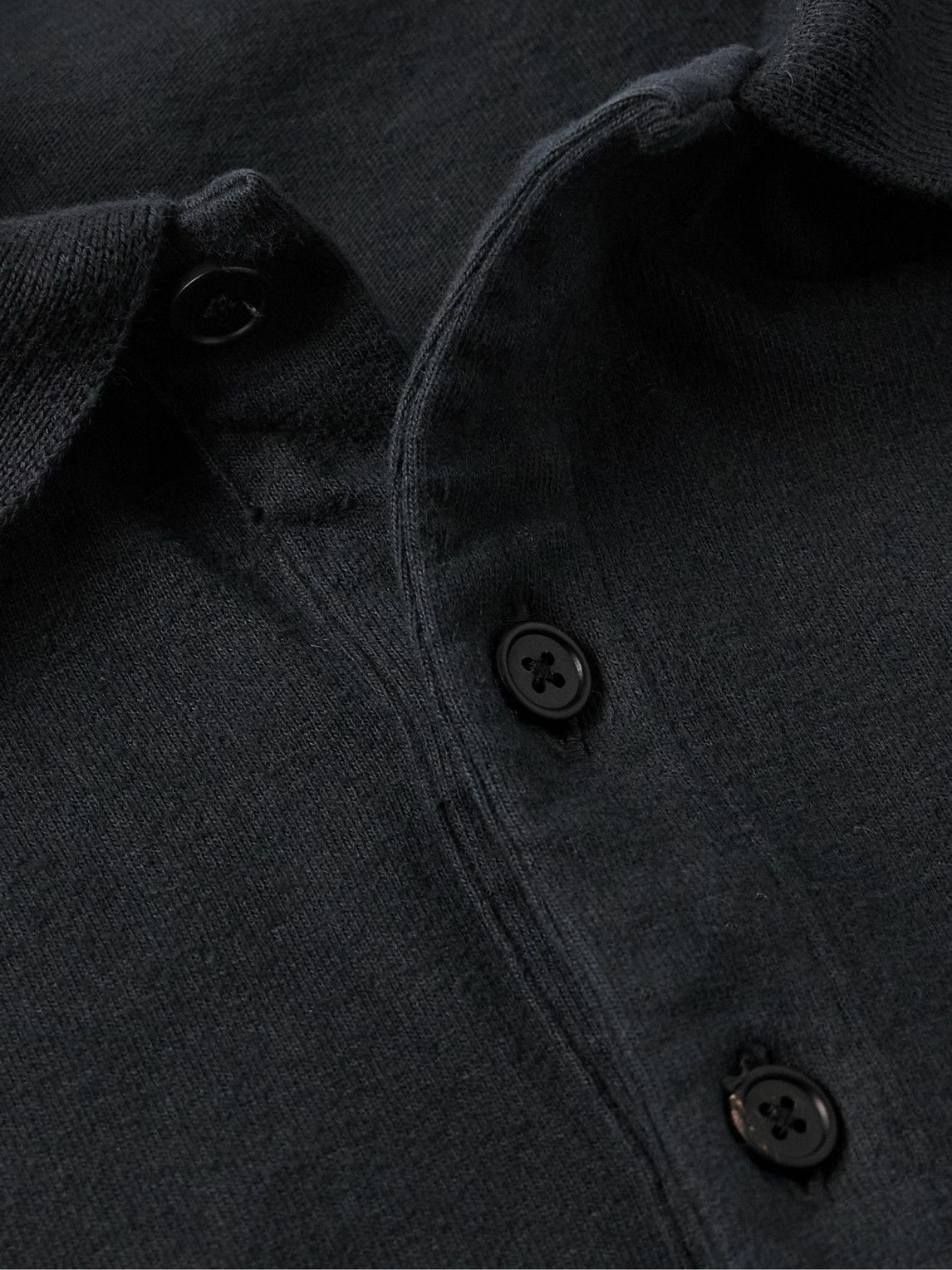 The Row - Bry Cotton-Jersey Polo Shirt - Black