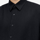 Auralee Men's Wool Viyella Shirt in Dark Navy