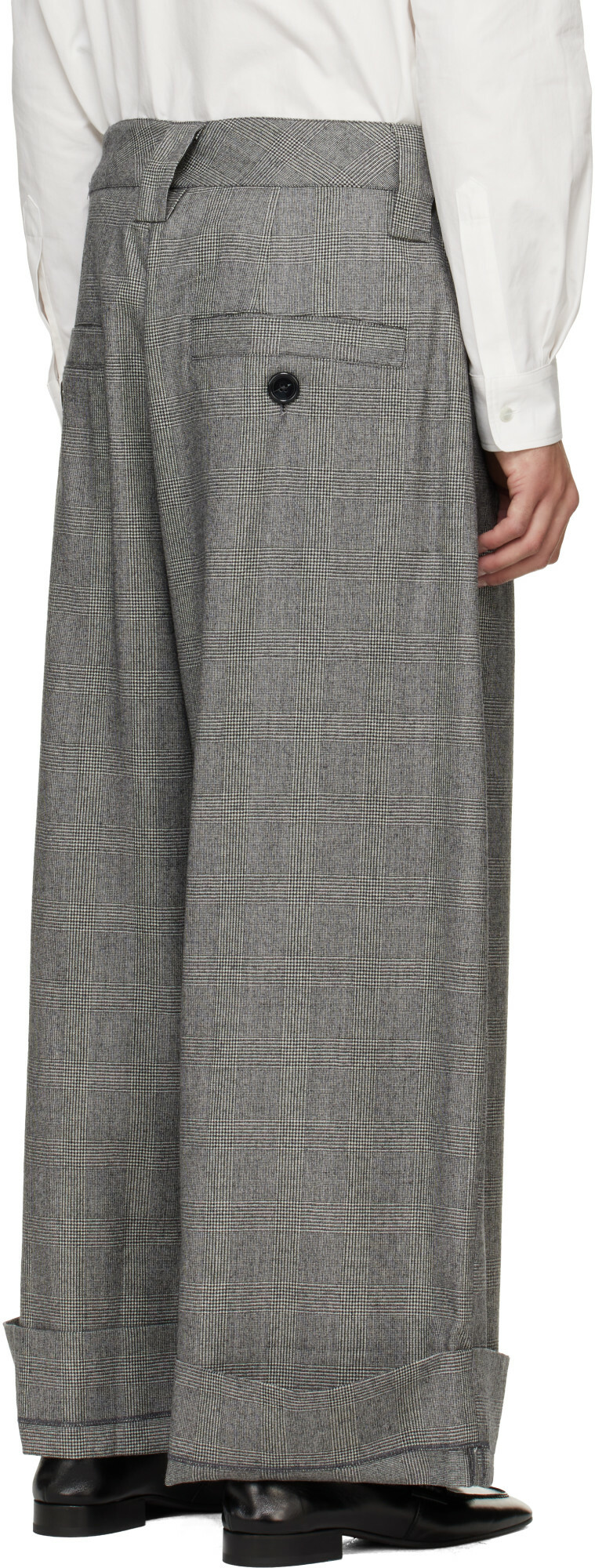 VAQUERA Gray Wide-Leg Baby Trousers