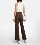 Jacques Wei High-rise split-hem straight pants