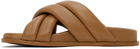 ANINE BING Brown Lizzie Slides