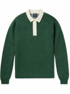 Drake's - Wool Polo Shirt - Green