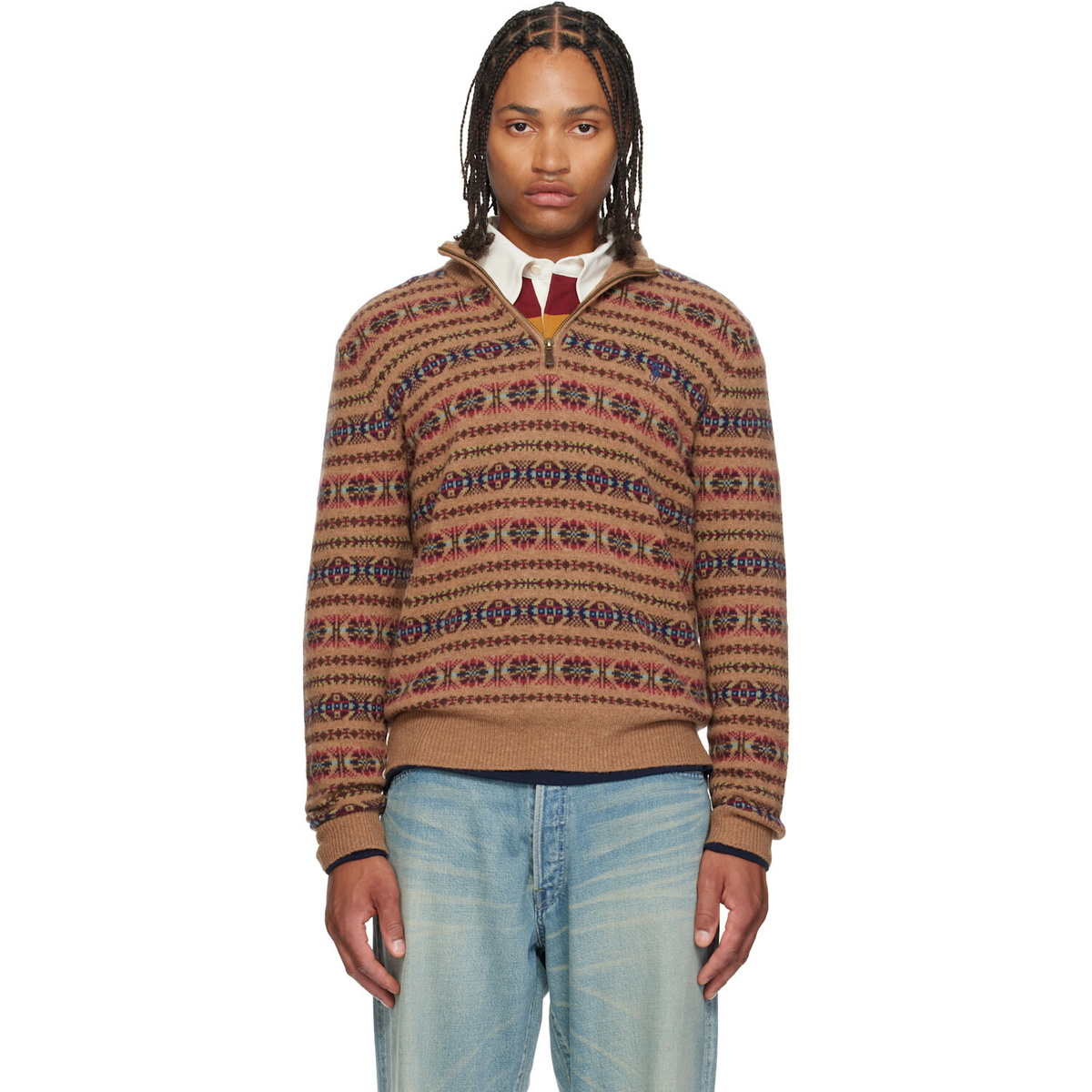 Polo Ralph Lauren Brown Mock Neck Sweater