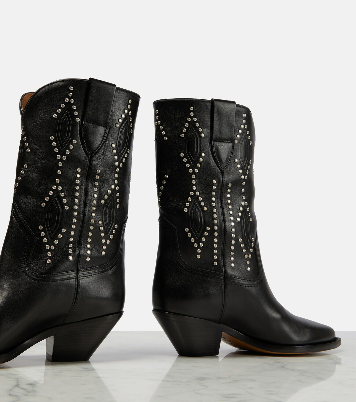 ブーツその他 Isabel Marant Studded Cowboy Boots Duerto studded suede cowboy boots in brown - Isabel Marant