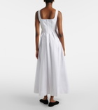 Sportmax Giro cotton canvas midi dress