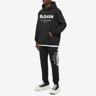 Alexander McQueen Men's Grafitti Logo Popover Hoody in Black/Ivory