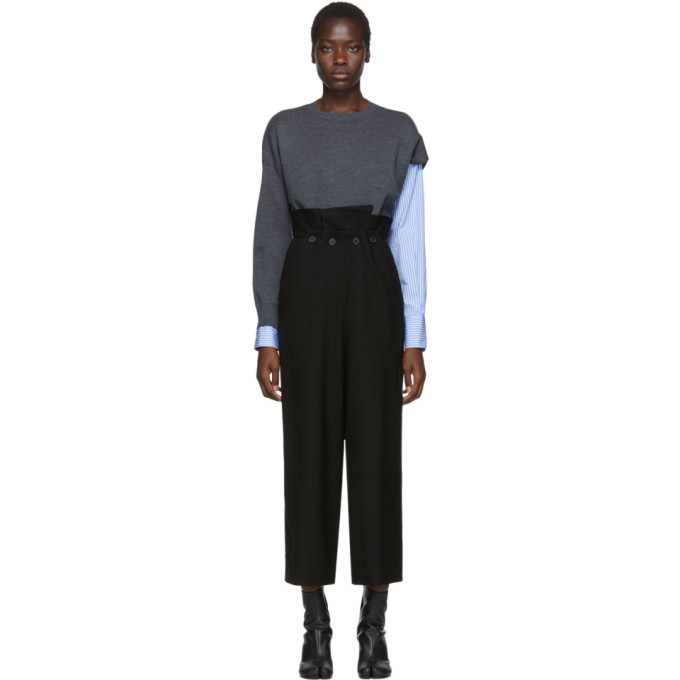 Enfold Black Layered Trousers Enfold