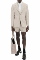 FENDI single-breasted wool blazer Beige
