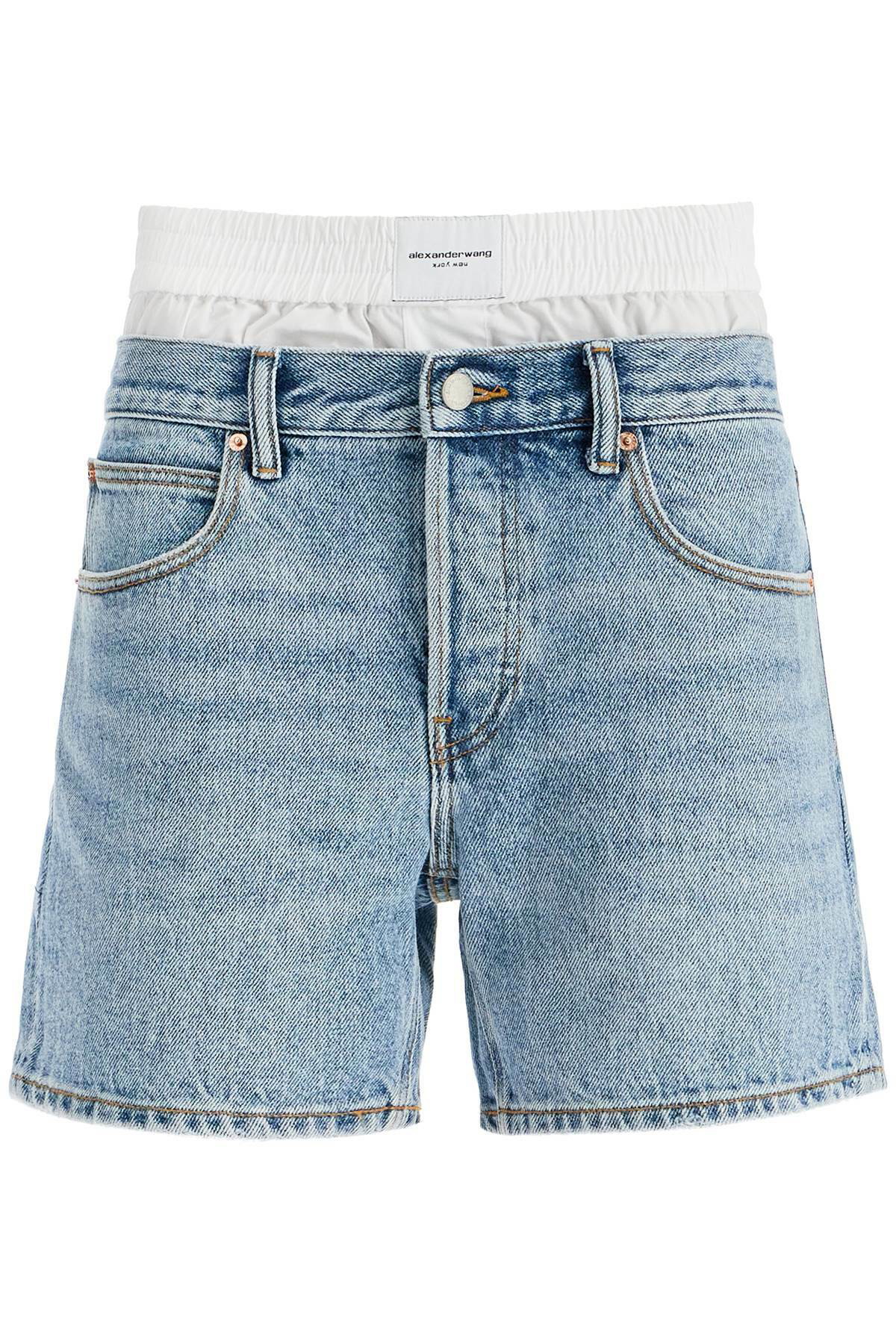 ALEXANDER WANG denim shorts with boxer insert for added