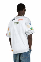 Diesel Cotton T-shirt with all-over patches print - T-Shirts Mens in White