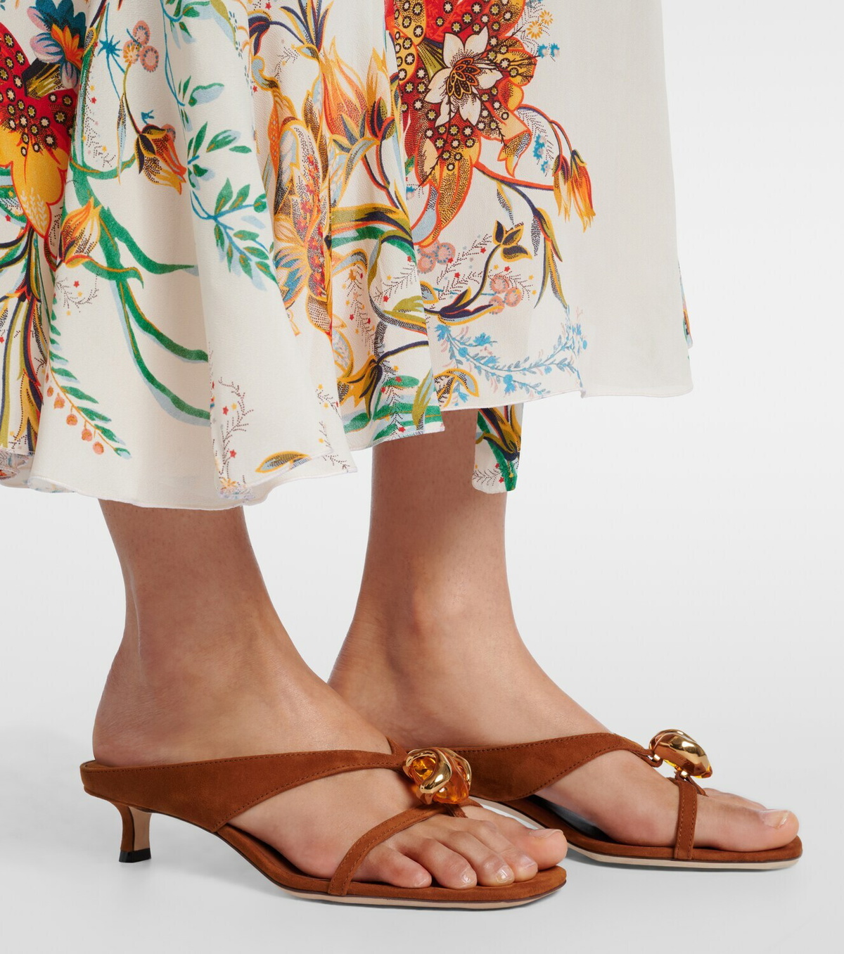 Jimmy Choo Emeri embellished suede sandals