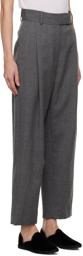 Totême Gray Deep Pleat Trousers