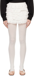 Yuhan Wang White Lace Trimmed Miniskirt