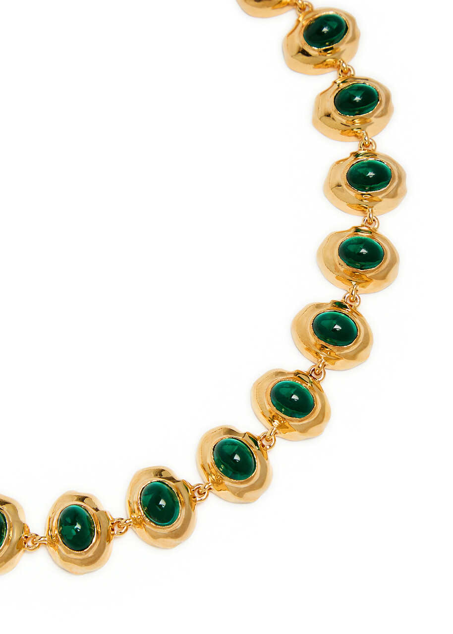 Joanna Laura Constantine Wave Crystal-embellished 18kt Gold-plated Choker - One Size