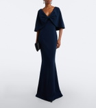 Elie Saab Caped crêpe gown