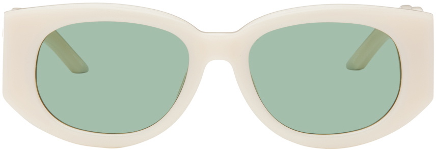 Casablanca Green Round Sunglasses - Green Marble/Gold