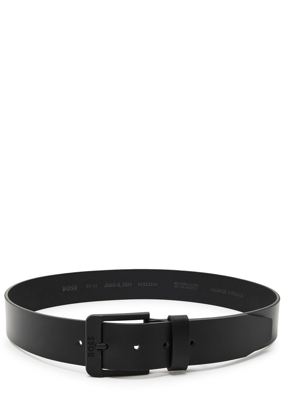 Boss Jemio Leather Belt Black