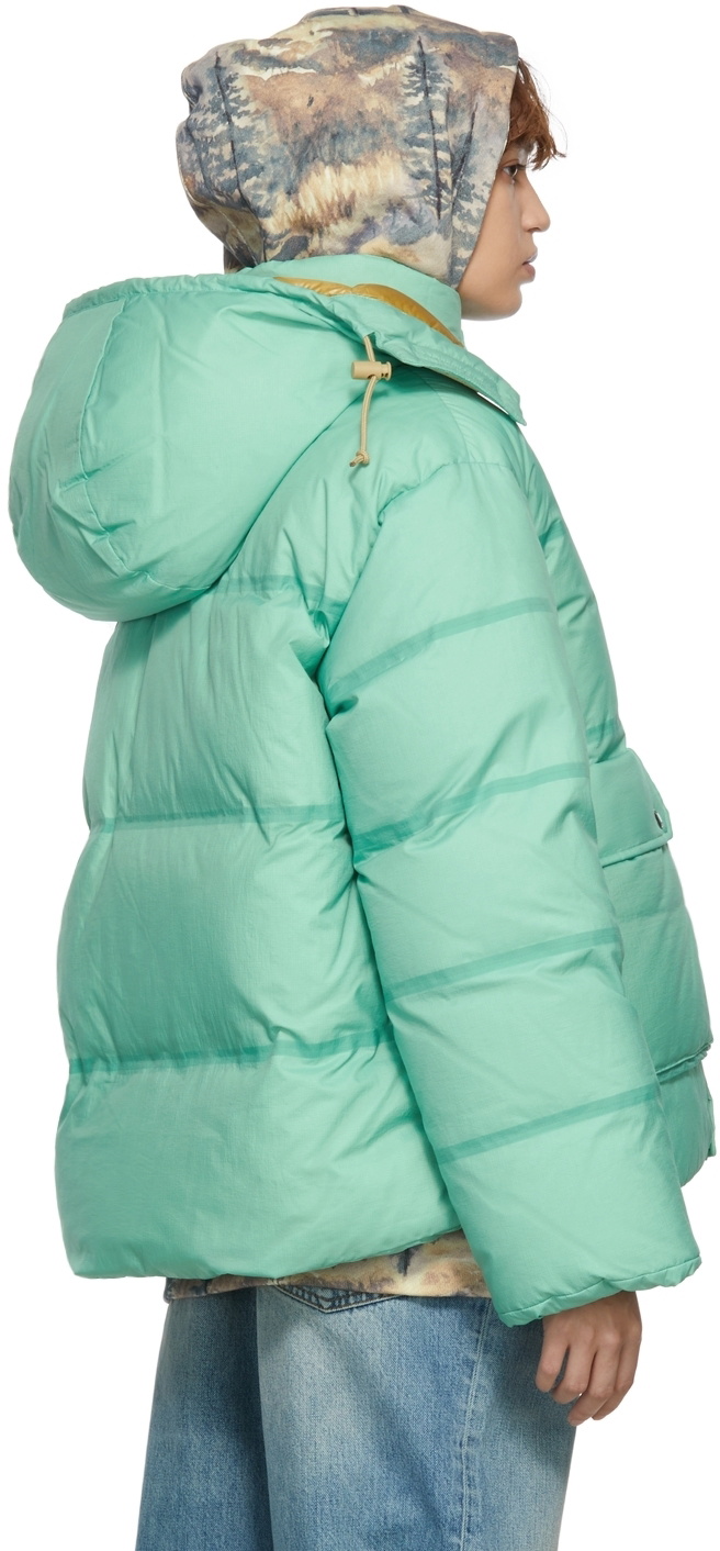 Gucci Green The North Face Edition Down Nylon Froisse Jacket Gucci