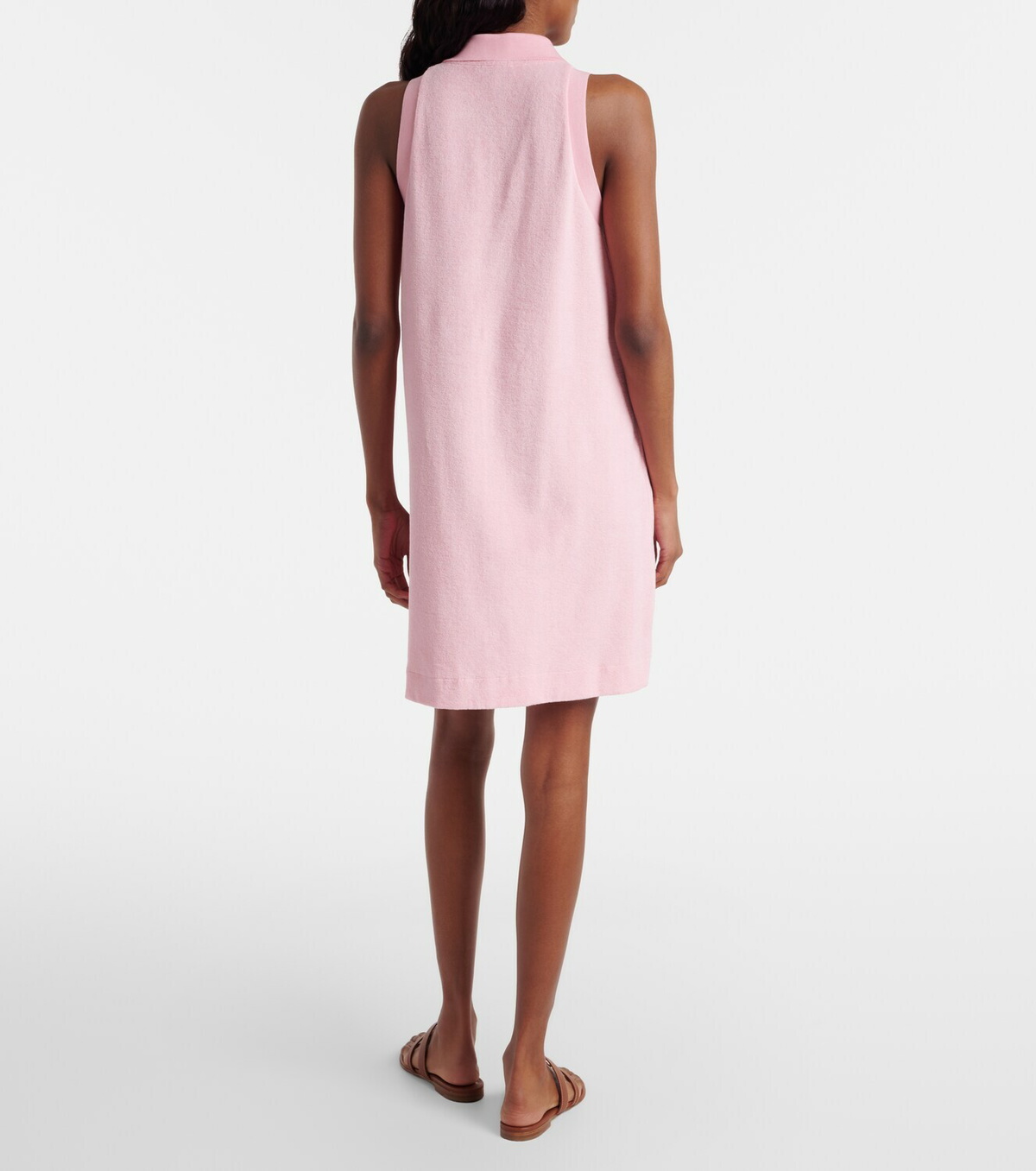 Hunza G Logo cotton terry polo dress