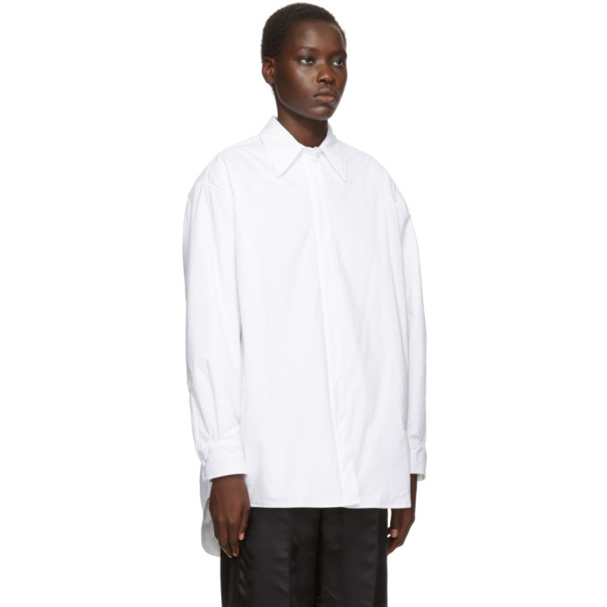 MM6 Maison Margiela White Padded Dress Shirt