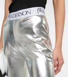 JW Anderson - Logo metallic jersey leggings