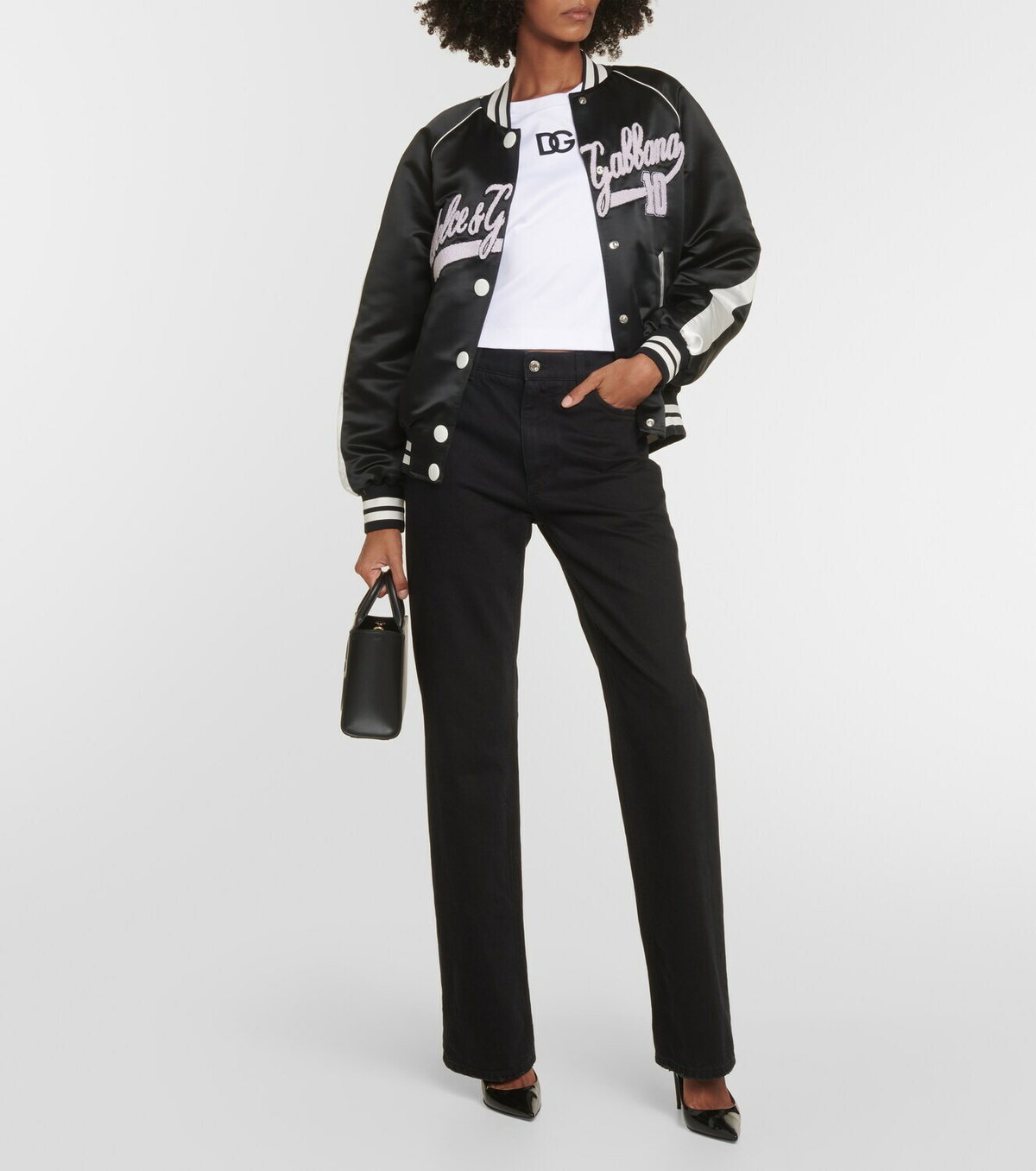 Dolce&Gabbana Logo satin varsity jacket Dolce & Gabbana