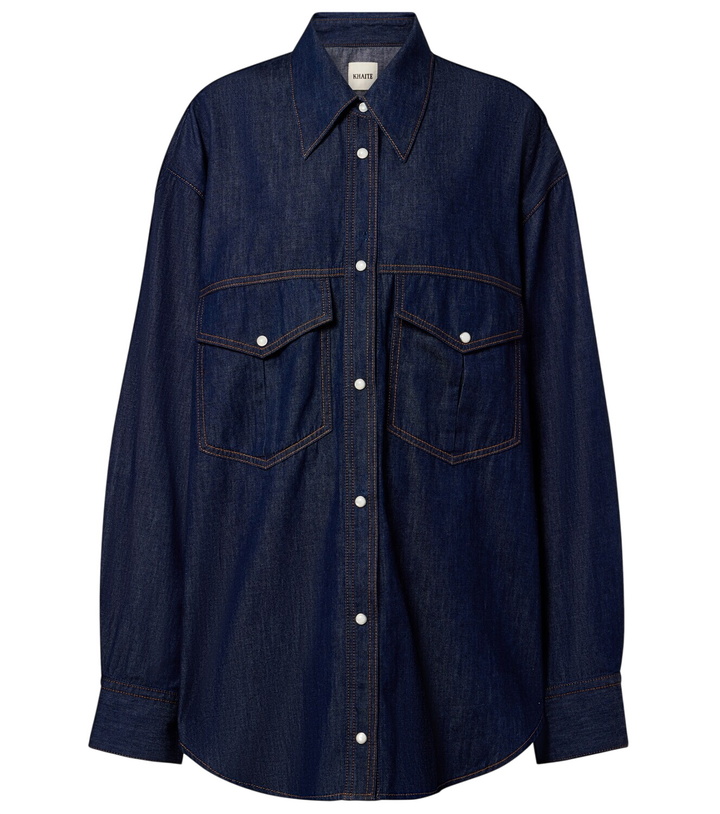 Photo: Khaite Christensen oversized denim shirt