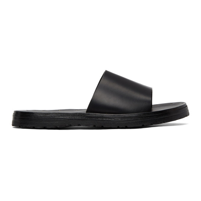 Photo: Officine Creative Black Leather Chios 1 Sandals