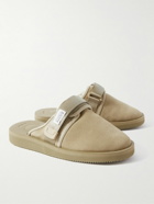 Suicoke - ZAVO-Mab Shearling-Lined Suede Mules - Brown