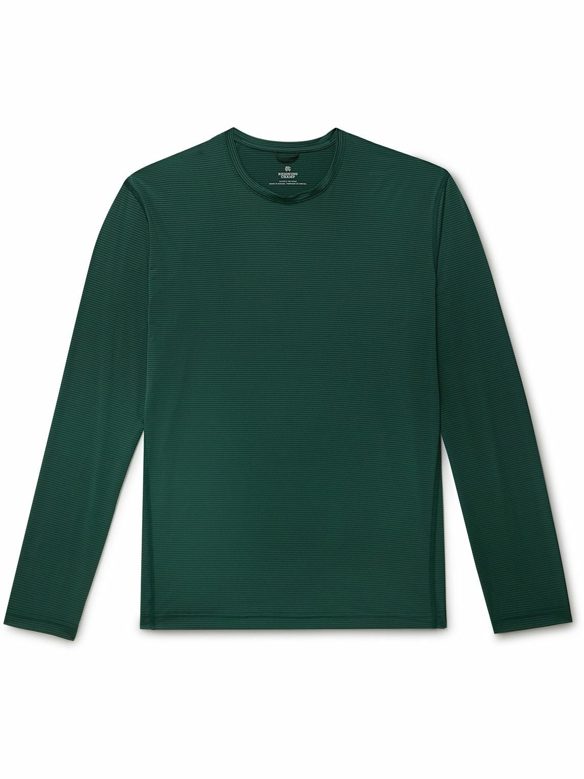 Reigning Champ - Striped Stretch-Jersey T-Shirt - Green Reigning Champ