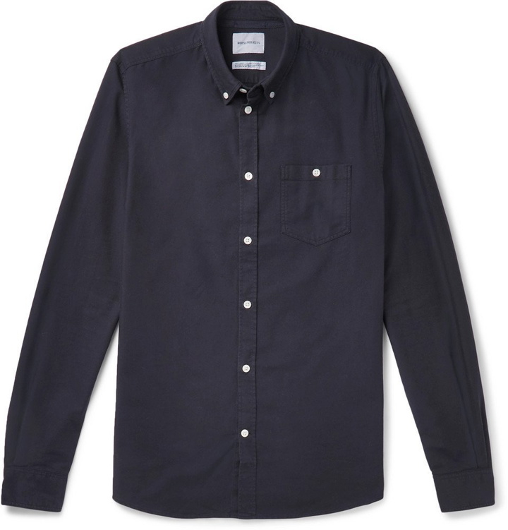 Photo: Norse Projects - Anton Button-Down Collar Cotton Shirt - Navy