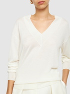 ANNAGRETA Benedetta Wool & Silk Fine Knit Sweater