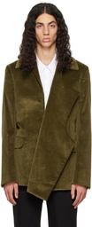 Comme des Garçons Homme Plus Khaki Serrated Blazer