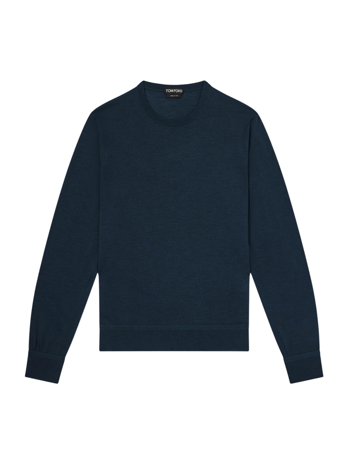 TOM FORD - Slim-Fit Ribbed Silk-Blend Henley Sweater - Brown TOM FORD