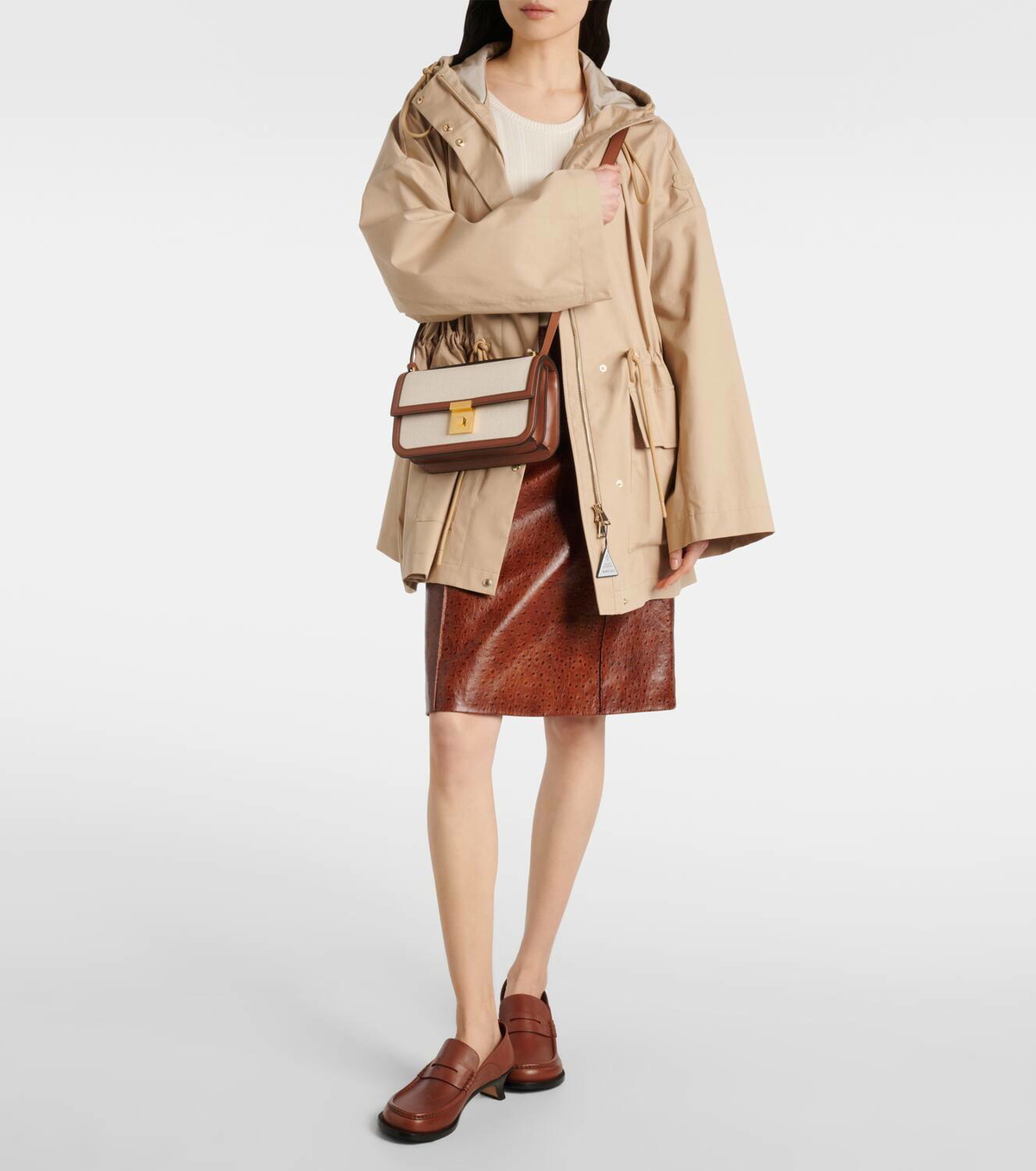 DeMellier Paris leather-trimmed shoulder bag