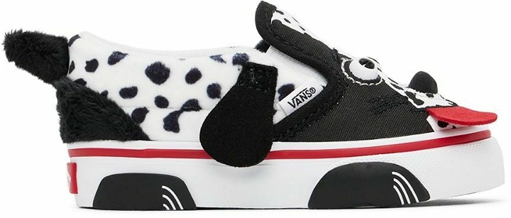 Photo: Vans Baby Black & White Dog Slip-On V Sneakers