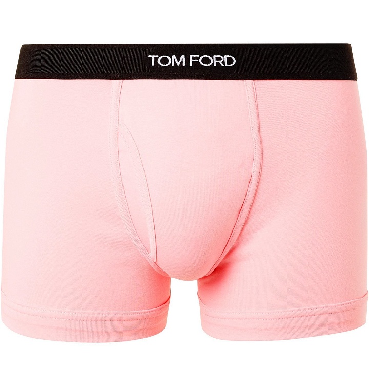 Photo: TOM FORD - Stretch-Cotton Jersey Boxer Briefs - Pink