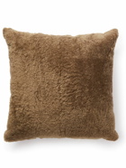 Brunello Cucinelli - Panelled Leather and Shearling Cushion