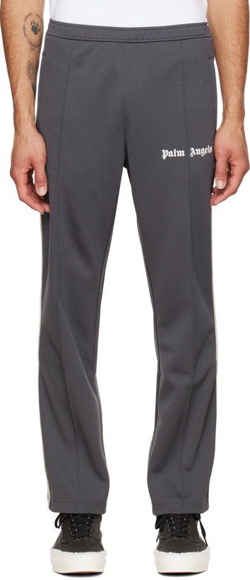 Photo: Palm Angels Gray Classic Track Lounge Pants